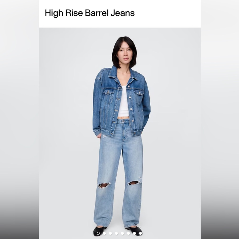 GAP High Rise Barrel Jeans